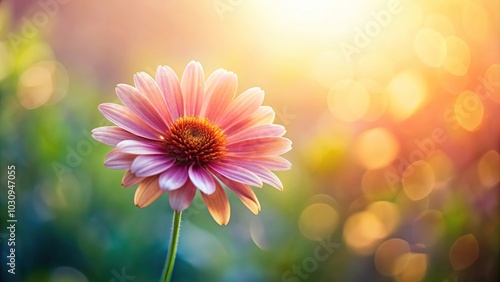 Soft style blurry flower background with low angle view