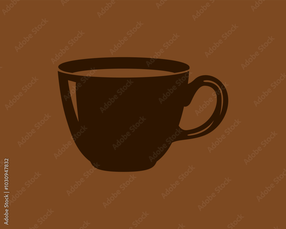 Fototapeta premium Cup of tea or coffee. Vector simple flat icon