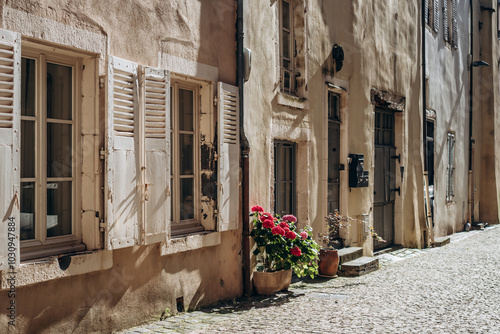 The old quarter and details of Montferrand, one of the parts of Clermont-Ferrand photo