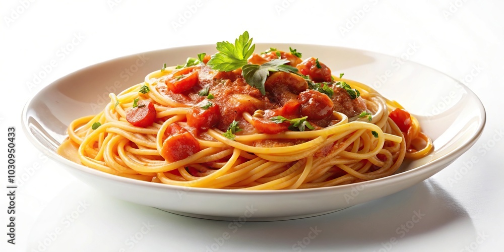 Two delicious Italian pasta dishes on a white background Two delicious Italian pasta dishes on a white background