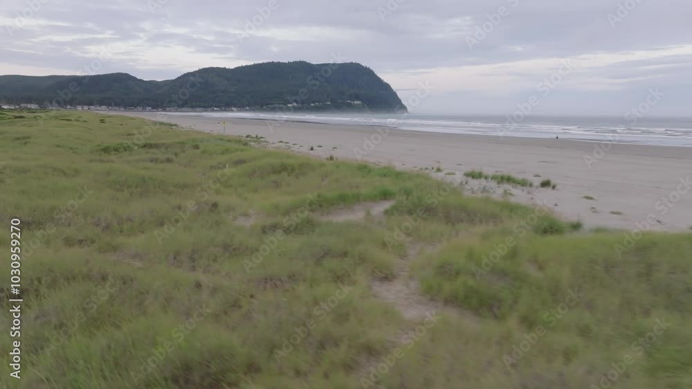 Establishing shot of the Oregon beach Establishing shot of the Oregon beach
