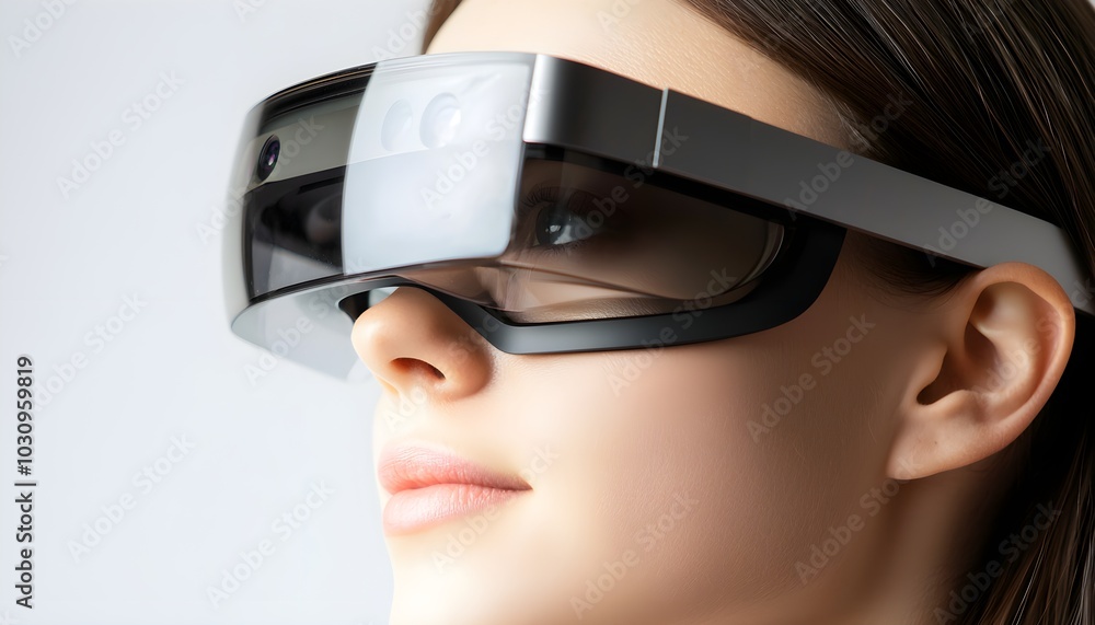 Professional working from home with augmented reality glasses and advanced virtual collaboration tools, future of remote work Professional working from home with augmented reality glasses and advanced virtual collaboration tools, future of remote work