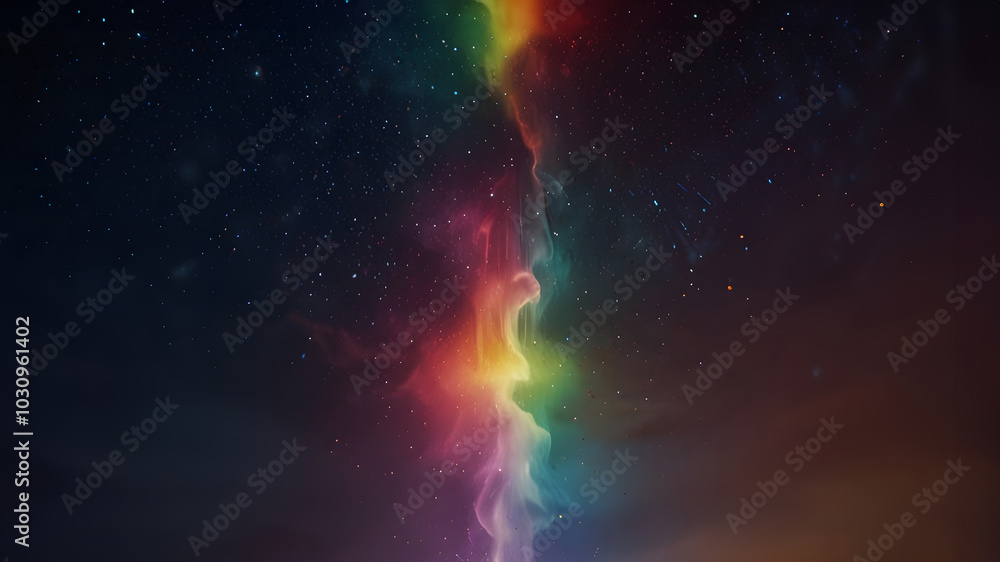 Obraz premium universe background with colorful vertical energy