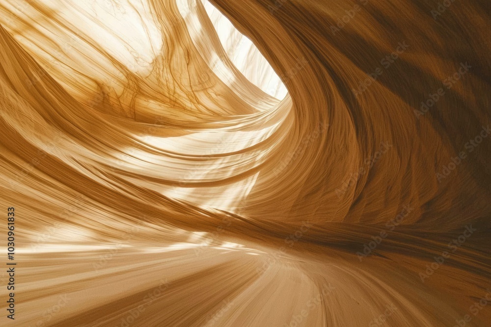 Sunlight Illuminates the Curved Walls of a Canyon Sunlight Illuminates the Curved Walls of a Canyon