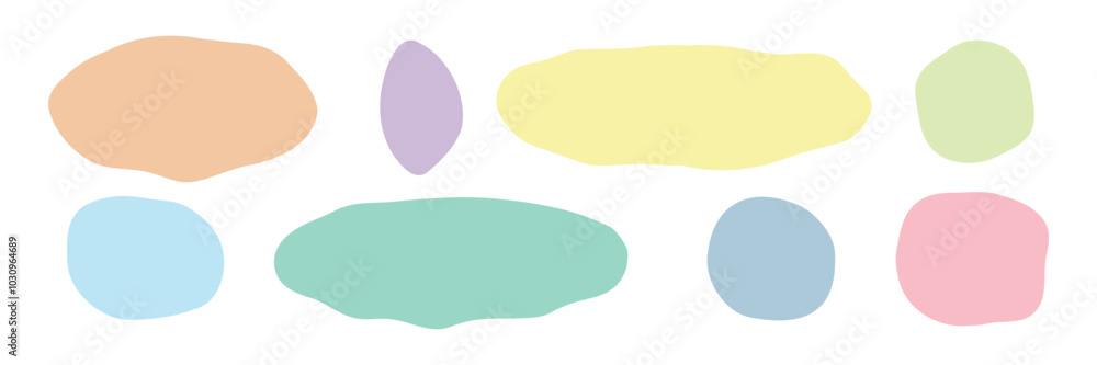 Abstract blob oval figure set. Amoeba, organic bubble liquid. Irregular shapes varios form. Vector illustration Abstract blob oval figure set. Amoeba, organic bubble liquid. Irregular shapes varios form. Vector illustration