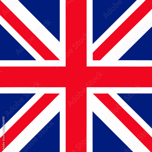 Square flag of britain vector