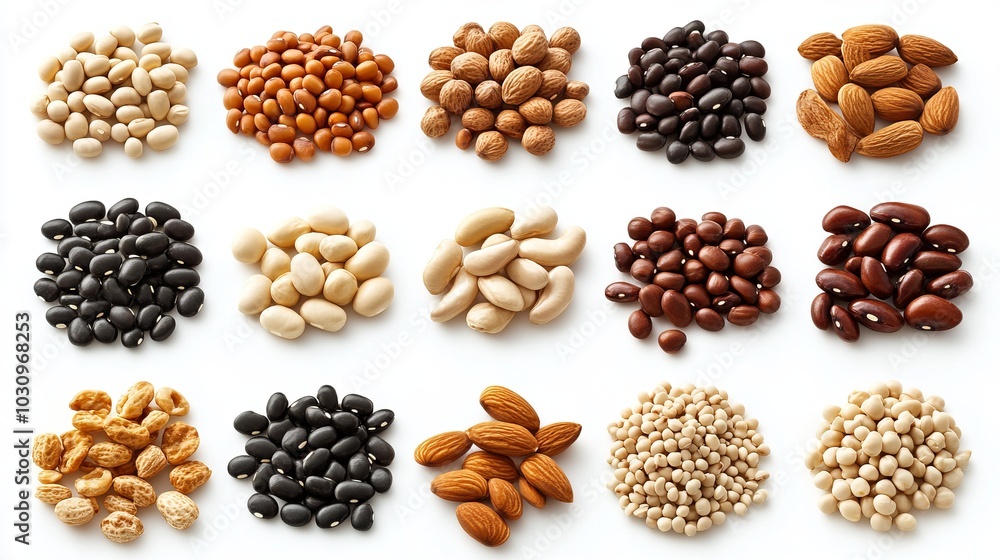 Assortment of Beans, Lentils, and Almonds Assortment of Beans, Lentils, and Almonds
