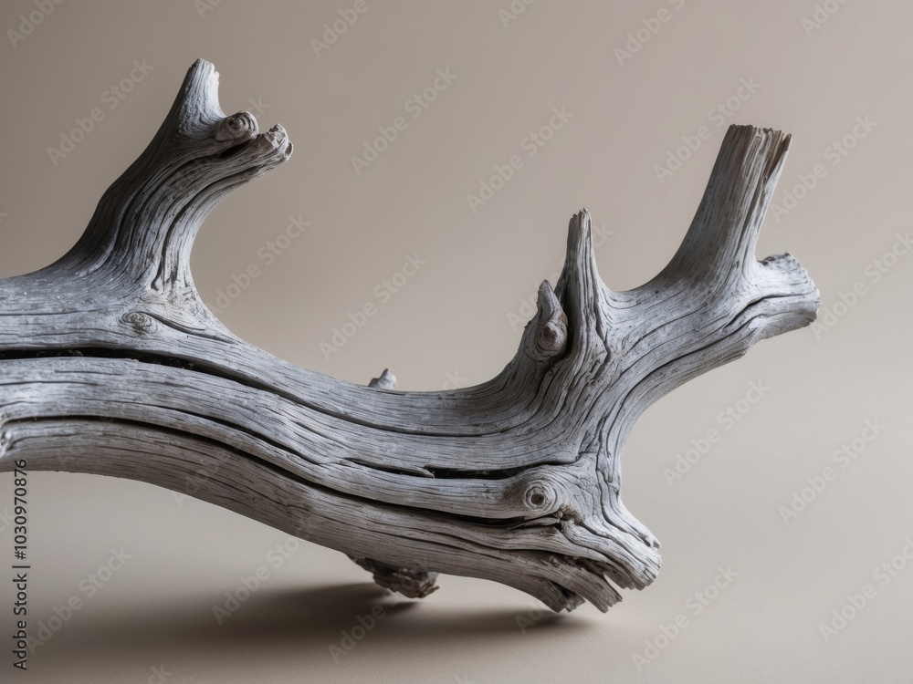 A tight shot of a weathered piece of wood resembling driftwood. A tight shot of a weathered piece of wood resembling driftwood.