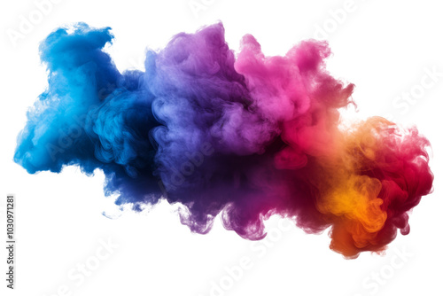 Colorful smoke swirl in vibrant hues blending beautifully for artistic backgrounds or creative projects.