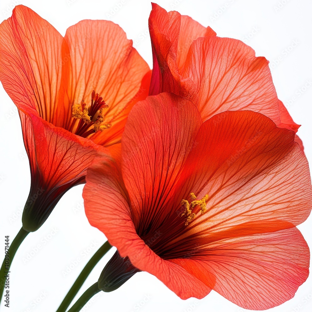Vibrant Macro Shot of Botanical Flowers in Bloom Vibrant Macro Shot of Botanical Flowers in Bloom