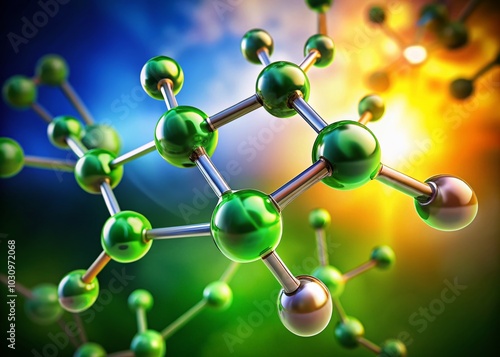 Dichloromethane Skeletal Structure Illustration for Chemistry Studies and Molecular Research in Organic Chemistry photo