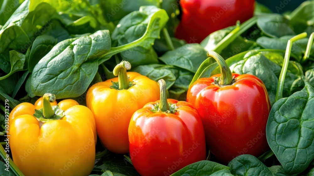 Fresh Vegetables in a Lush Garden Setting Fresh Vegetables in a Lush Garden Setting
