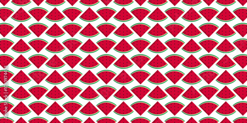 Tło w arbuzy. Dekoracyjny wzór.