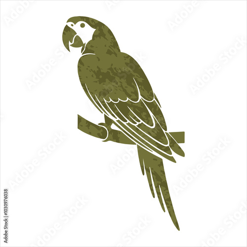 Parrot icon silhouette vector style with white background