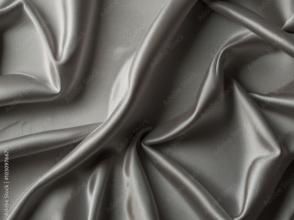 Obraz premium Floating elegant silver fabric, cut out