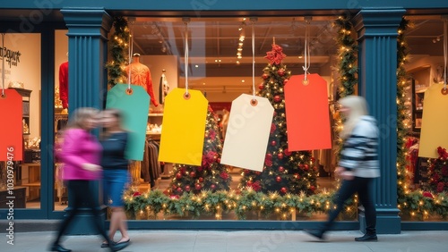 Colorful Window Display for Holiday Sale