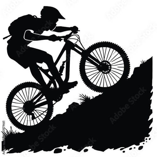 Mountain Biking Silhouette
