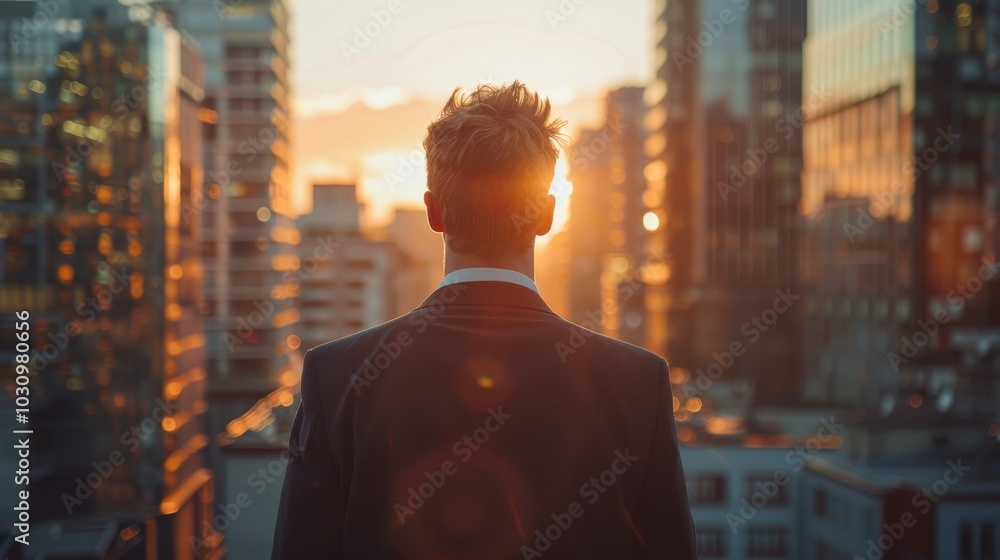 A business professional gazes at the city, dreaming of innovative strategies and leadership roles. Copy space A business professional gazes at the city, dreaming of innovative strategies and leadership roles. Copy space