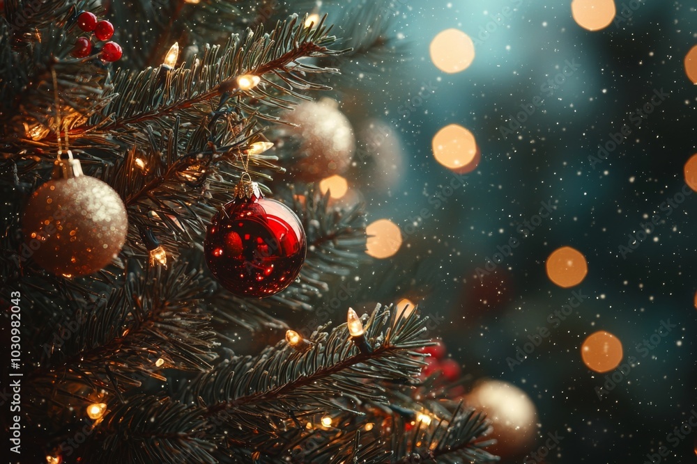 Christmas Season Background in Winter Christmas Season Background in Winter