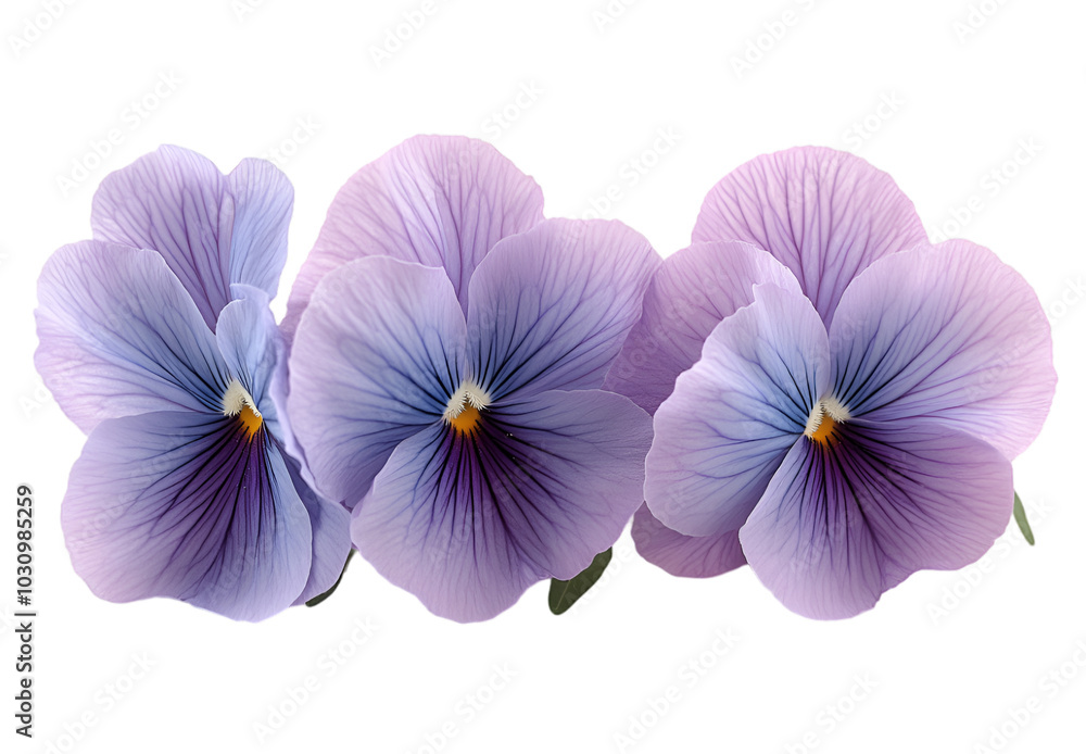 Obraz premium Graceful Group of Purple Flowers in Bloom. 