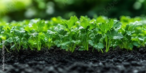 Detailed Close-Up of a Green Plant.