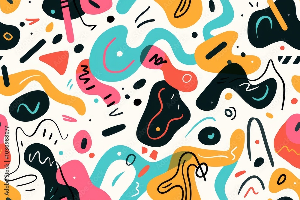 Abstract Colorful Geometric Seamless Pattern Abstract Colorful Geometric Seamless Pattern