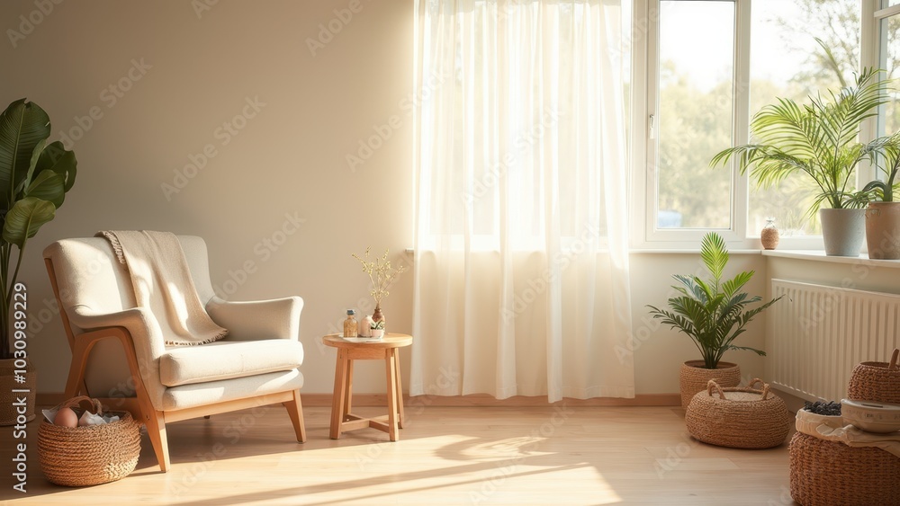 Bright and Cozy Living Room with Natural Light Bright and Cozy Living Room with Natural Light