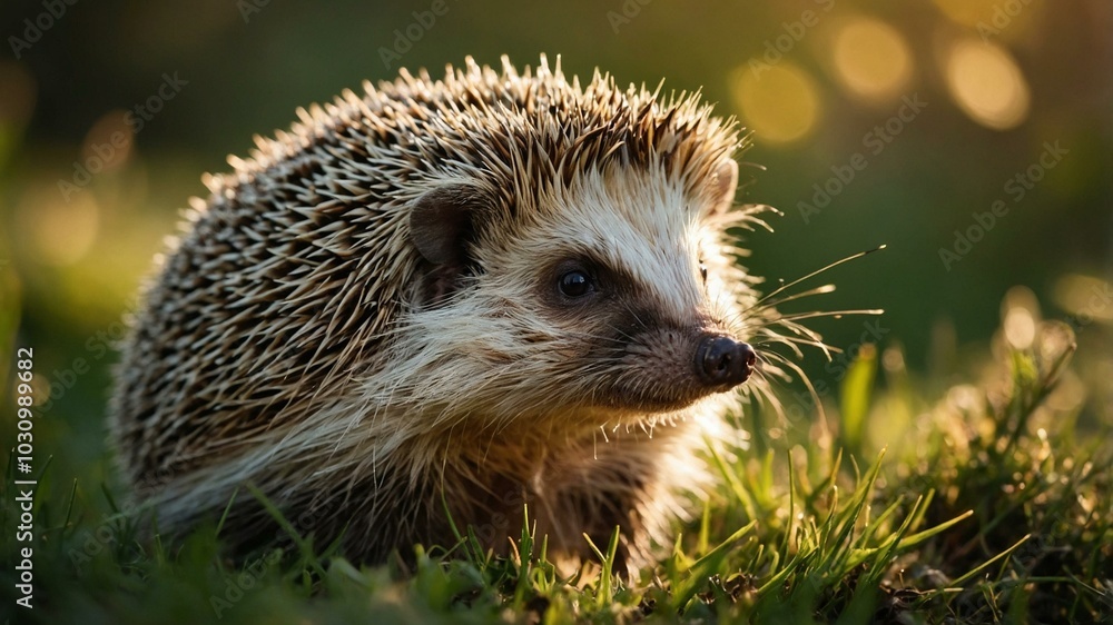 Fototapeta premium hedgehog in the grass
