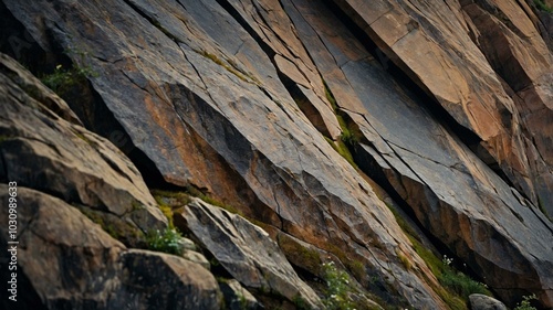stone wall texture with moss