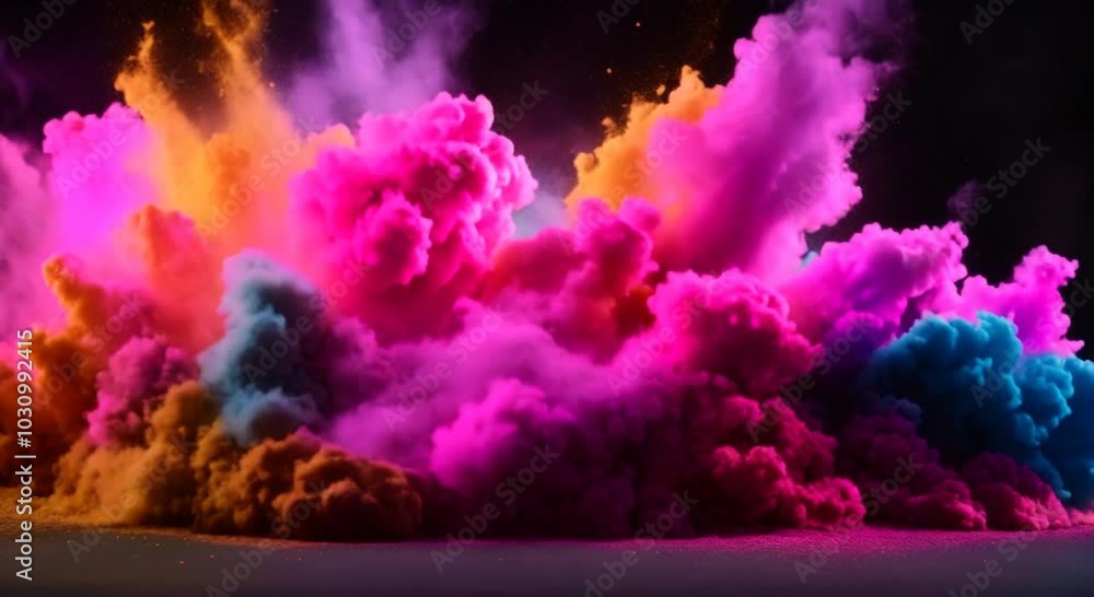 Red, pure yellow, vivid magenta, and pure blue powder splash or explosion Diwali the feast of light with joyful patterns Red, pure yellow, vivid magenta, and pure blue powder splash or explosion Diwali the feast of light with joyful patterns