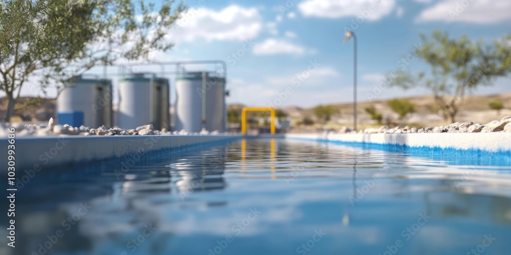 Obraz premium Securing Water Resources in Arid Climates through Desalination