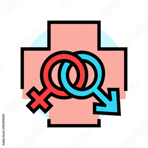 sexual health woman disease color icon vector. sexual health woman disease sign. isolated symbol illustration