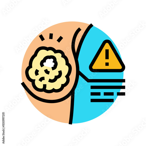 fibrocystic breasts woman disease color icon vector. fibrocystic breasts woman disease sign. isolated symbol illustration