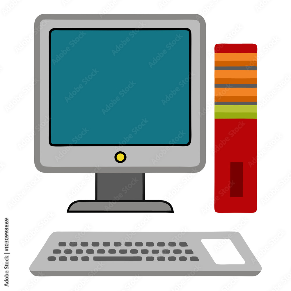 computer monitor with mouse