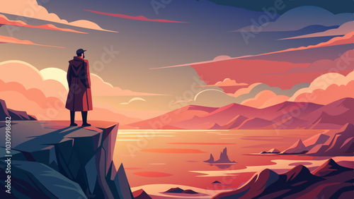 sunset in the mountains