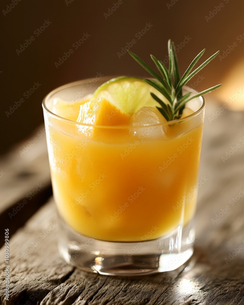 Refreshing Tropical Cocktail with Pineapple and Rosemary Refreshing Tropical Cocktail with Pineapple and Rosemary
