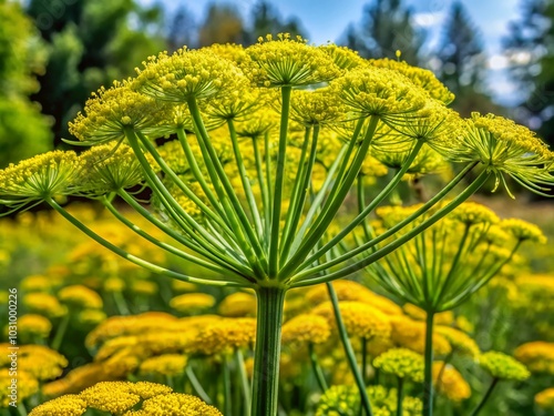 Giant Fennel Ferula Communis: Unique Mediterranean Plant with Distinctive Features and Rich Nutritional Benefits photo