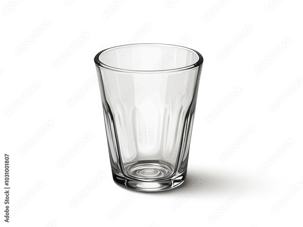 Empty, classic water glass cup isolated on white, clipping, top view Empty, classic water glass cup isolated on white, clipping, top view