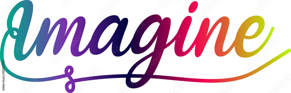 Imagine text, gradient color Imagine text