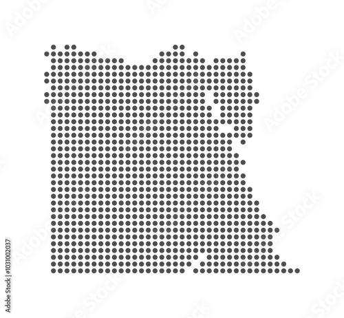 Egypt - Dotted Map. Map formed by Dots. Vector Illustration photo