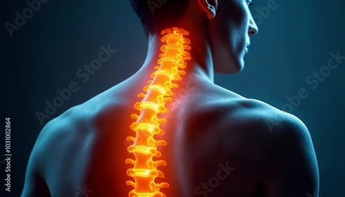 Illuminated Spine Insights into Human Anatomy and Wellness photo