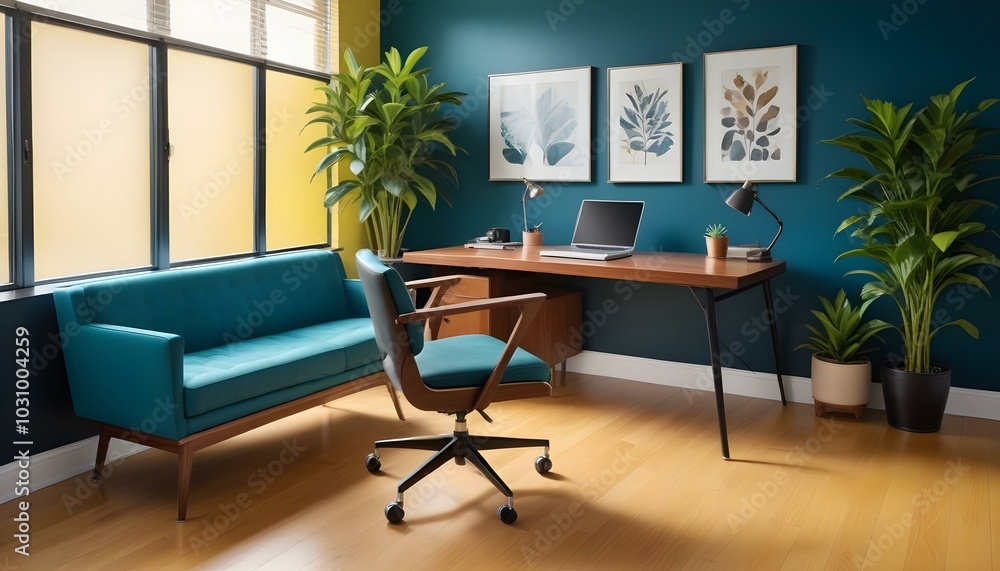 Photo modern style interior room 3d illustration Photo modern style interior room 3d illustration