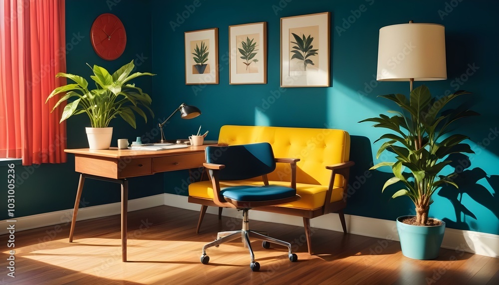 Photo modern style interior room 3d illustration Photo modern style interior room 3d illustration