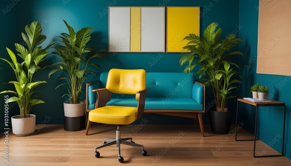 Photo modern style interior room 3d illustration Photo modern style interior room 3d illustration