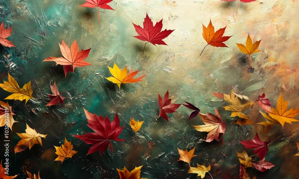 Autumn Leaves on a Rustic Background Autumn Leaves on a Rustic Background
