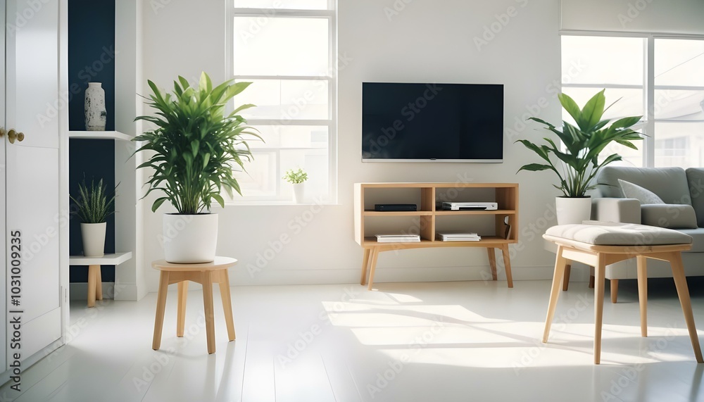 Photo modern style interior room 3d illustration Photo modern style interior room 3d illustration
