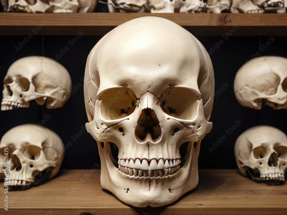 Realistic Human Skull Display Realistic Human Skull Display
