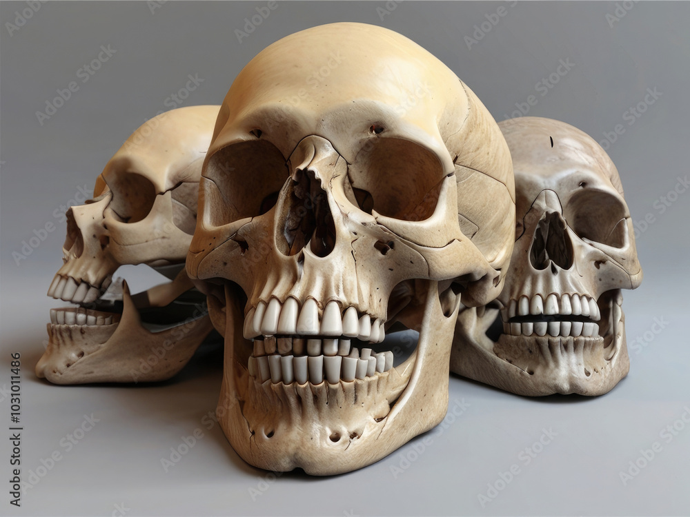 Realistic Human Skull Display Realistic Human Skull Display