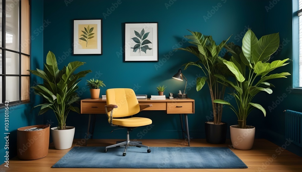 Photo modern style interior room 3d illustration Photo modern style interior room 3d illustration