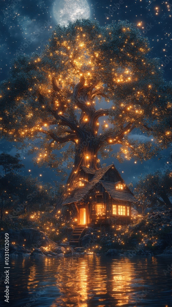 Capture a Serene Night Scene Featuring a Towering Glow in the Sky Perfect for Relaxation and Reflection Capture a Serene Night Scene Featuring a Towering Glow in the Sky Perfect for Relaxation and Reflection